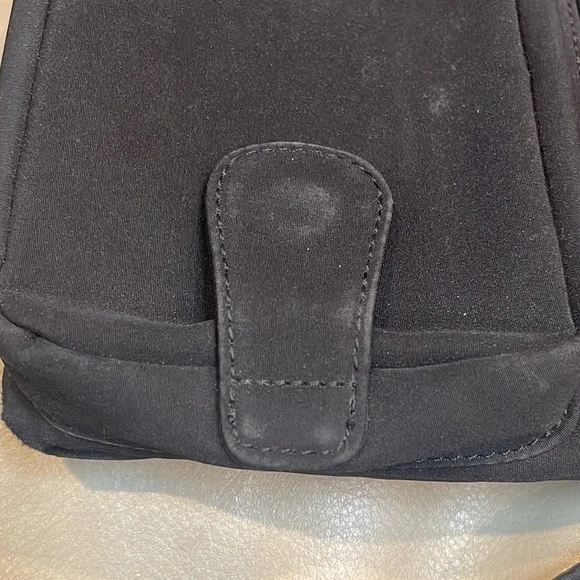 Hobo crossbody bag in black with silver tone hardware, 9 x 6.5 - Picture 10 of 11